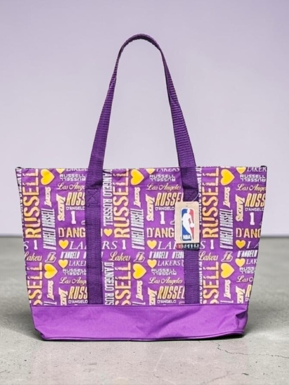 FOREVER COLLETABLES |  D'ANGELO RUSSELL L.A. LAKERS NBA LARGE TOTE B…   …